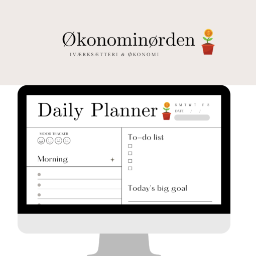 Produktbillede til Dailyplanner digitalt produkt til download