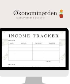 Income tracker til indkomst registrering